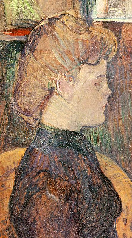  Henri  Toulouse-Lautrec The Painter's Model : Helene Vary in the Studio Sweden oil painting art